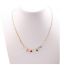 Fashion Colorful Love-necklace Copper Diamond Geometric Necklace