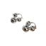 Fashion Silver Gold-plated Copper Large And Small Ball Earrings