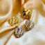Fashion Gold Gold-plated Copper Geometric Irregular Stud Earrings