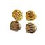 Fashion Silver Gold-plated Copper Geometric Pleated Earrings
