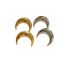 Fashion Silver Gold Plated Copper Geometric Moon Stud Earrings