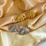 Fashion Silver Gold-plated Copper Ginkgo Leaf Earrings