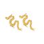 Fashion Gold Stainless Steel Snake Earrings