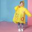 Fashion Pink Piggy Invisible School Bag Position Eva Children's Hooded Raincoat