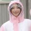 Fashion White Bear Cpe Adult Hooded Raincoat