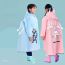 Fashion Blue Astronaut [upgraded Breathable Holes With Bag Compartment] Eva Children's Hooded Raincoat