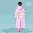 Fashion Pink Rabbit [upgraded Breathable Holes With Bag Slot] Eva Children's Hooded Raincoat