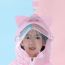 Fashion Small Train (snap Buckle + Single Brim + Invisible Backpack) Eva Children's Hooded Raincoat