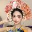 Fashion 6# Green Flowers Fabric Imitation Hairpin Headband