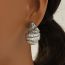 Fashion Silver Copper Spiral Pattern Conch Earrings