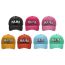 Fashion Black Pink And Green-combination Baseball Cap Letter Embroidered Parent-child Baseball Cap