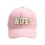 Fashion Pink-wifey Corduroy Baseball Cap Letter Embroidered Baseball Cap