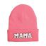 Fashion Mini-pink Beanie Letter Embroidered Knitted Beanie