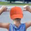 Fashion Orange-children's Fluorescent Baseball Cap Polyester Light Board Children's Baseball Cap
