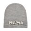 Fashion Fuchsia-mama Knitted Hat Letter Embroidered Knitted Beanie