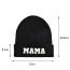 Fashion White Linen Gray-mama Knitted Hat Letter Embroidered Knitted Beanie
