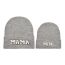 Fashion Black Linen Gray-parent-child Knitted Hat Letter Embroidered Knitted Parent-child Beanie