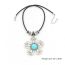 Fashion Flower Alloy Turquoise Flower Necklace