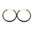Fashion Pale Pinkish Gray Leather Round Earrings