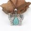 Fashion Flowers Alloy Turquoise Flower Necklace