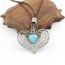 Fashion Heart-shaped Alloy Turquoise Love Necklace