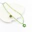 Fashion G#green Colorful Rice Beads Flower Necklace