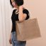 Fashion Flax Yellow Cotton And Linen Large Capacity Handbag