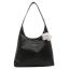 Fashion Black Without Pendants Soft Leather Large Capacity Shoulder Bag