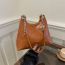 Fashion Light Brown Soft Leather Large Capacity Shoulder Bag