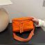 Fashion Orange Pu Large Capacity Crossbody Bag