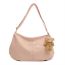 Fashion Pink Belt Pendant Soft Leather Large Capacity Shoulder Bag
