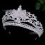 Fashion Silver White Crown 603 Alloy Diamond Geometric Crown