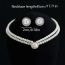 Fashion Gold Earring Style Alloy Diamond Pearl Necklace And Earrings Set
