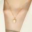 Fashion White Opal Gold Necklace Trapezoidal Cat Eye Necklace