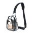 Fashion Black Pvc Large Capacity Crossbody Bag