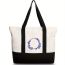 Fashion Blue And White Picture 3 Canvas Printed Large Capacity Shoulder Bag