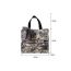 Fashion Silver Leopard Print Canvas Print Large Capacity Tote Bag