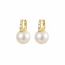 Fashion White Metal Diamond And Pearl Earrings