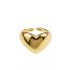 Fashion Gold Metal Glossy Love Ring