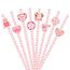 Fashion Mother's Day Straws Disposable Paper Straws For Mother's Day