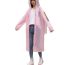 Fashion Pink Geometric Backpack-less Position Eva Adult Hooded Raincoat