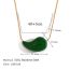 Fashion Steel Color-green Pendant Stainless Steel Oil And Water Drop Necklace
