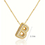 Fashion M Copper inlaid zirconium 26 letter necklace (bead chain)