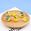 Fashion Spectacled Duck Resin Three-dimensional Yellow Duck Earrings