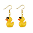 Fashion Duck Resin Three-dimensional Yellow Duck Earrings