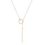 Fashion Gold Gold Plated Titanium Steel Geometric Round Y-shaped Necklace