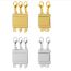 Fashion Golden Two Rows Alloy Geometric Magnet Buckle