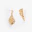 Fashion Gold Copper Geometric Diamond Braided Stud Earrings