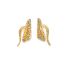 Fashion Gold Stainless Steel Special-shaped Pleated Earrings