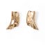 Fashion Gold Copper Pleated Irregular Earrings